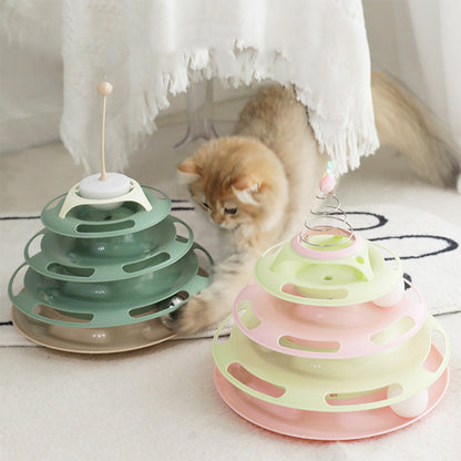 KARA PET Cat Turntable Toy With Balls
