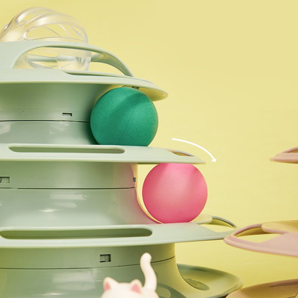 KARA PET Cat Turntable Toy With Balls