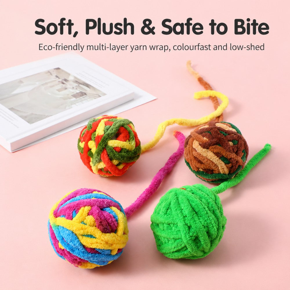 Plush Yarn Bell Ball Cat Toys