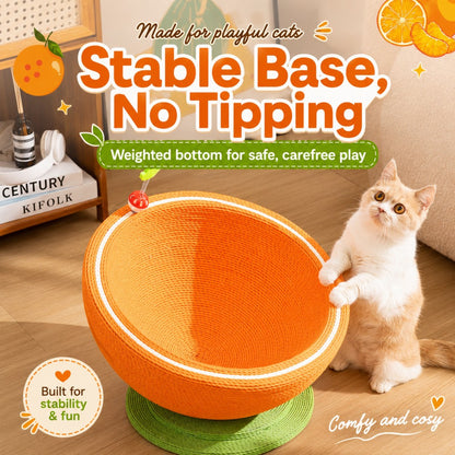 Extra Large Sisal Cat Scratcher & Bed – Round Multi-Functional Cat Bowl