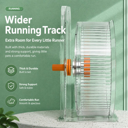 Silent Double-Bearing Hamster Wheel – Large 21cm Exercise Toy