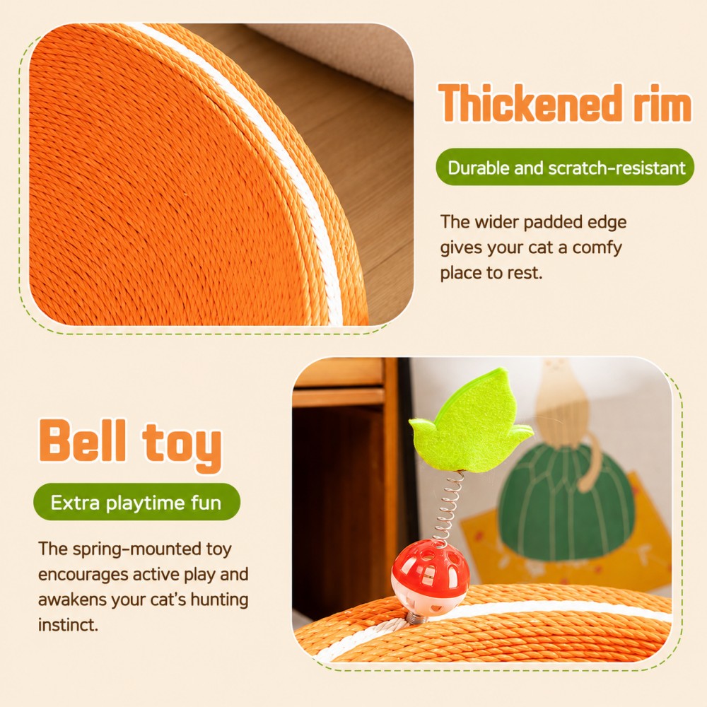 Extra Large Sisal Cat Scratcher & Bed – Round Multi-Functional Cat Bowl