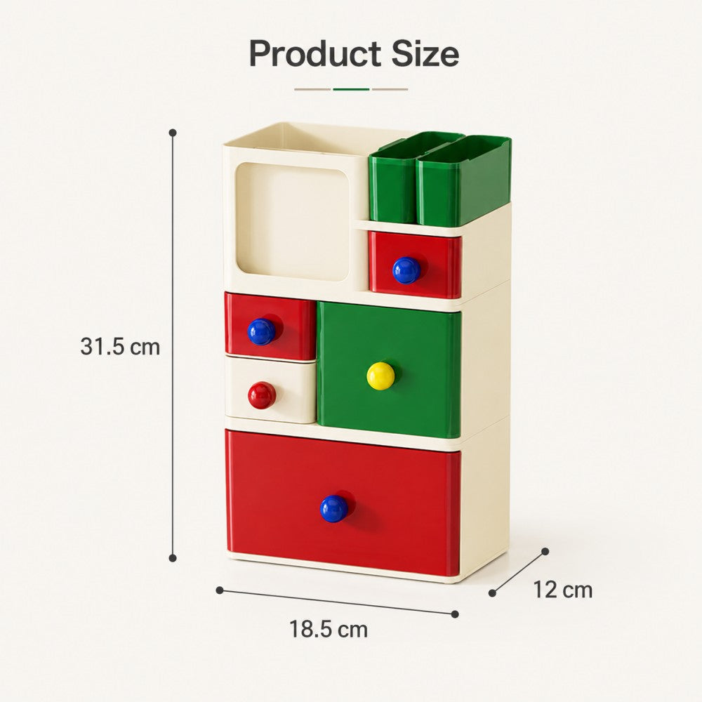 Dopamine Desktop Storage Box – Transparent Stackable Dustproof Organizer