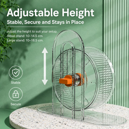 Silent Double-Bearing Hamster Wheel – Large 21cm Exercise Toy