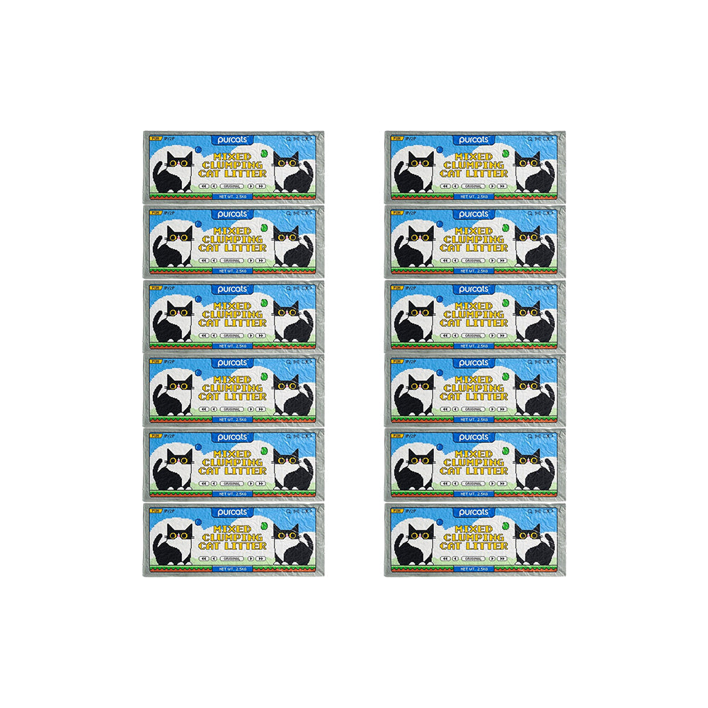 CATURE Mixed Tofu & Bentonite Clumping Cat Litter 2.5kg, Fast Clumping & Dust Free