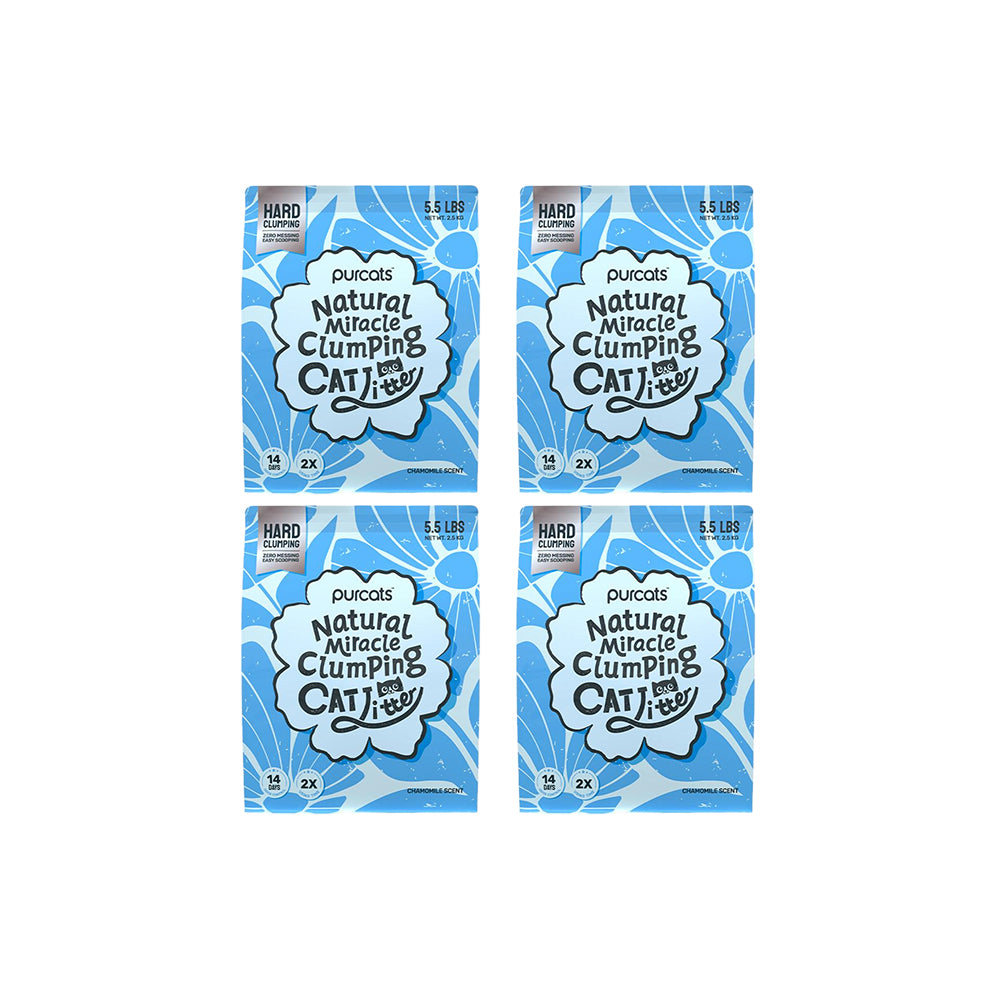CATURE Natural Cassava Clumping Cat Litter 2.5kg Chamomile Scent, Ultra Absorbent & Dust Free