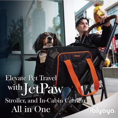 IBIYAYA JetPaw 3-IN-1 Pet Stroller with Removable Carrier