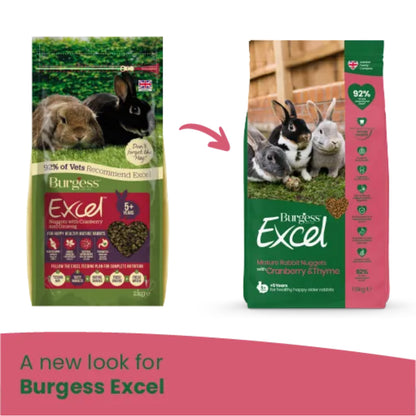 BURGESS Excel Mature Rabbit Nuggets with Cranberry and Thyme 1.5kg