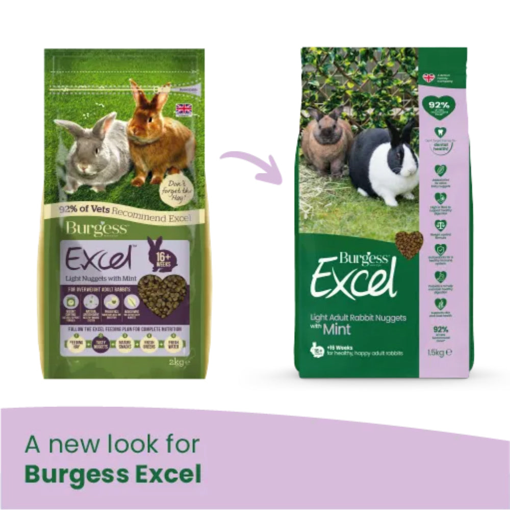 BURGESS Excel Light Rabbit Nuggets with Mint 1.5kg