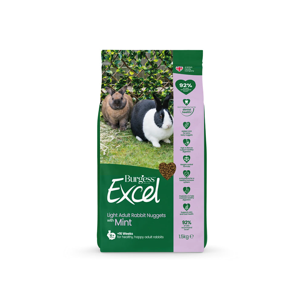 BURGESS Excel Light Rabbit Nuggets with Mint 1.5kg