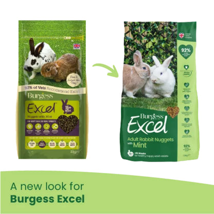 BURGESS Excel Adult Rabbit Nuggets with Mint 10kg
