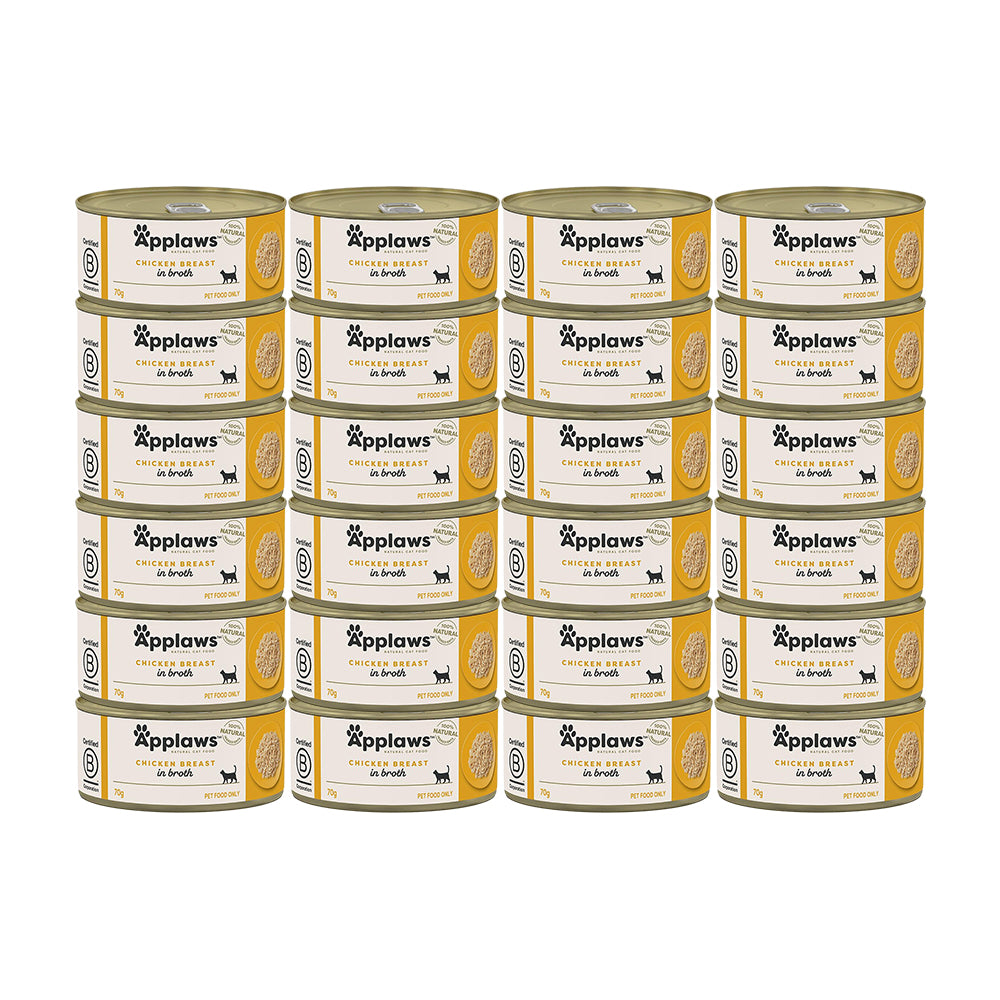 APPLAWS Chicken Breast Broth & Stew Cat Food for Adult Cat