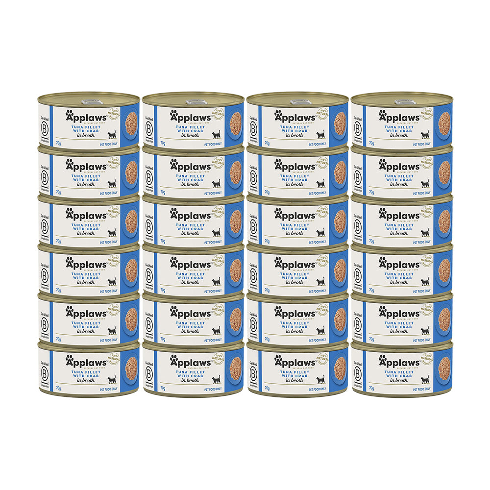 APPLAWS Tuna Fillet With Crab Adult Canned Wet Cat Food