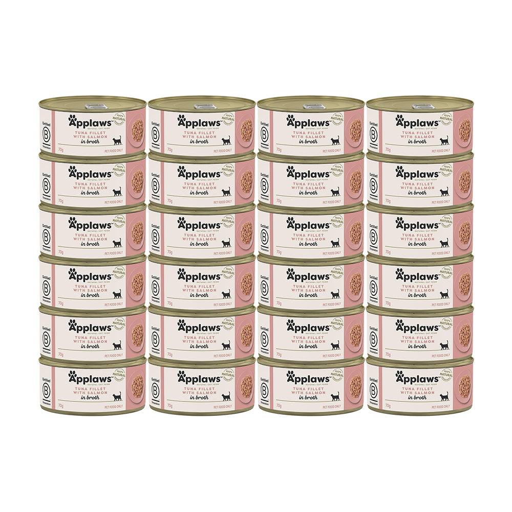 APPLAWS Tuna Fillet With Salmon Adult Canned Wet Cat Food