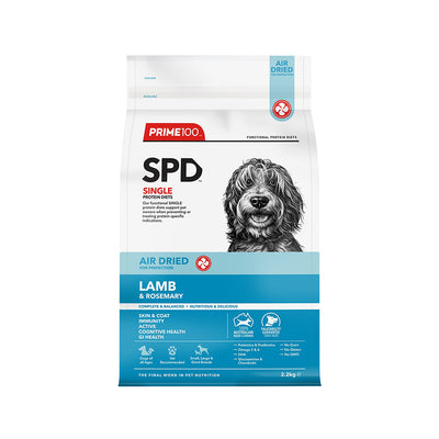 PRIME100 Lamb & Rosemary Air Dried Dog Food for Adult Dogs 2.2kg