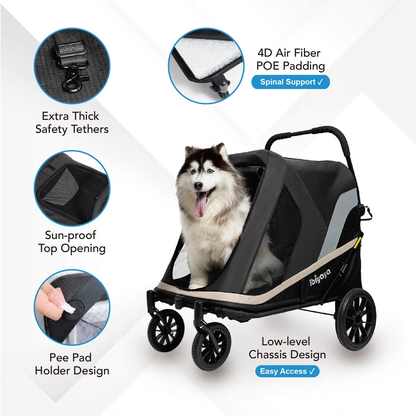 IBIYAYA Grand Cruiser Dog Stroller For Up To 50Kg