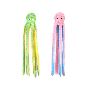 Long Dog Tug Toy Octopus Squeaky Interactive