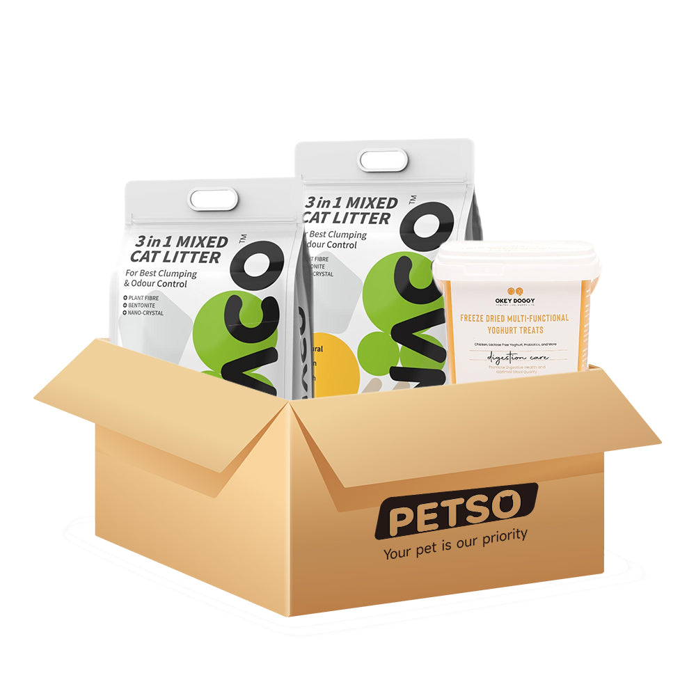 Naco + OKEY DOGGY Cat Litter & Treats Bundle