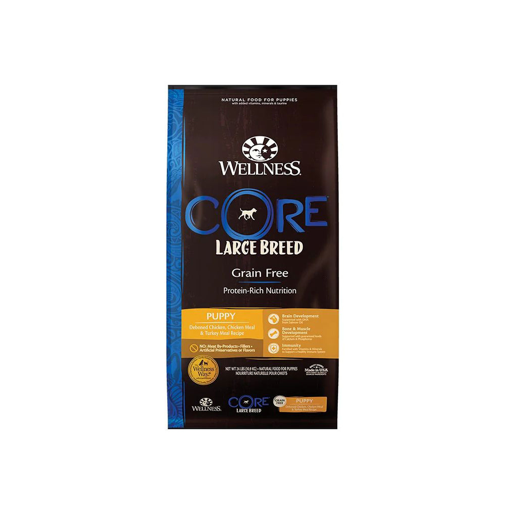 WELLNESS Core Grain Free Chicken & Turkey Puppy Dry Dog Food 11.8kg