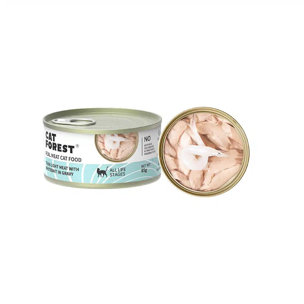 CAT FOREST Classic Tuna White Meat with Whitebait in Gravy Canned Cat Food
