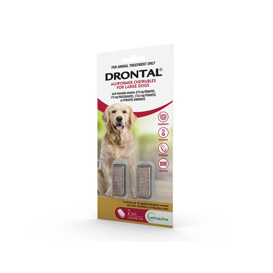DRONTAL Dog Deworming Chews 2pcs (35kg)