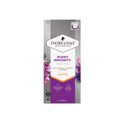 IVORY COAT Inspired By Raw Immunity Wet Puppy Food 100g x 9