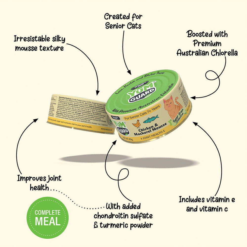 YUMGUARD Joint Health Chicken & Mackerel Mousse Senior 7+ Wet Cat Food
