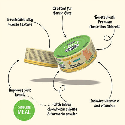 YUMGUARD Joint Health Chicken & Mackerel Mousse Senior 7+ Wet Cat Food