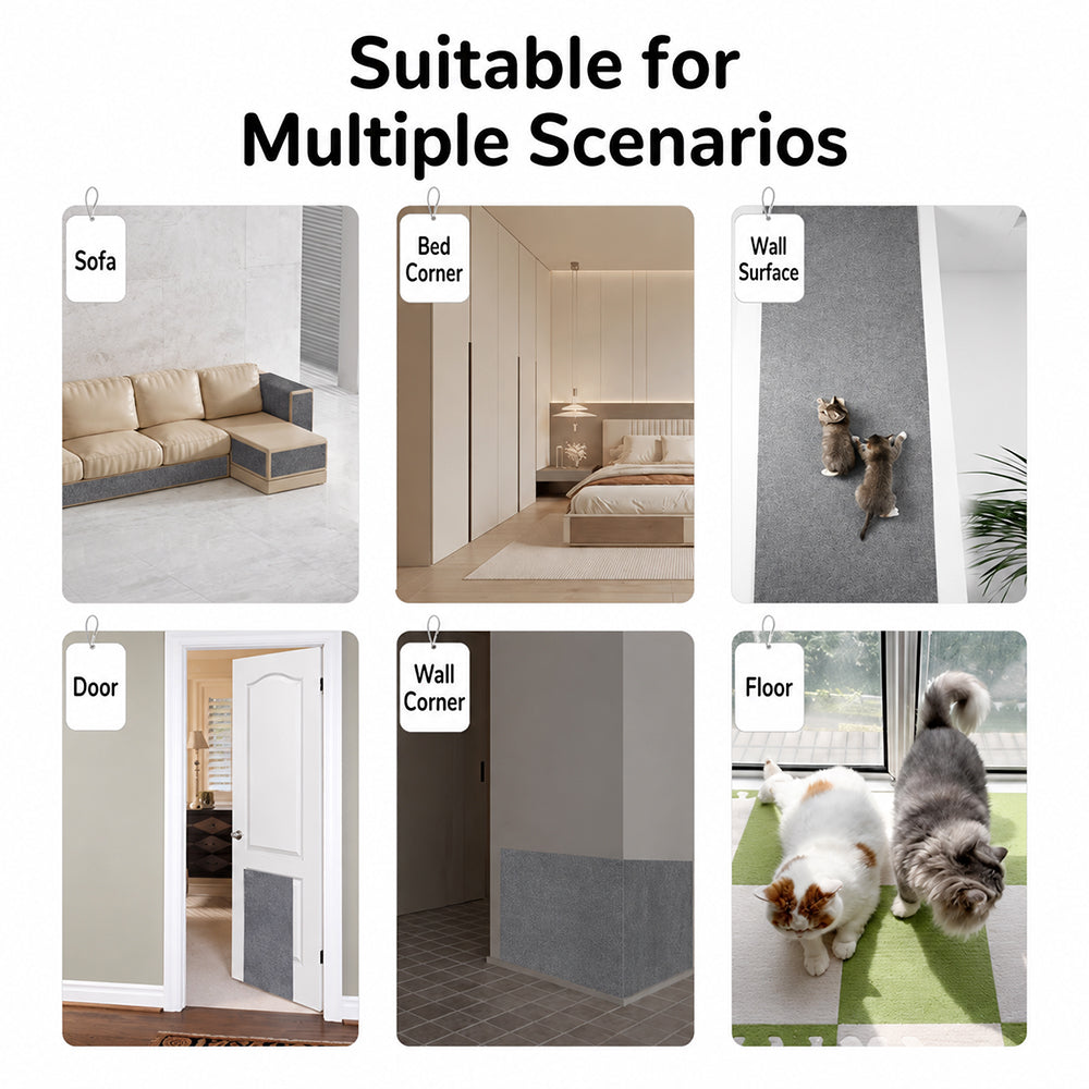 Cat Scratch Mat – Self-Adhesive Furniture Protector & Wall Mount