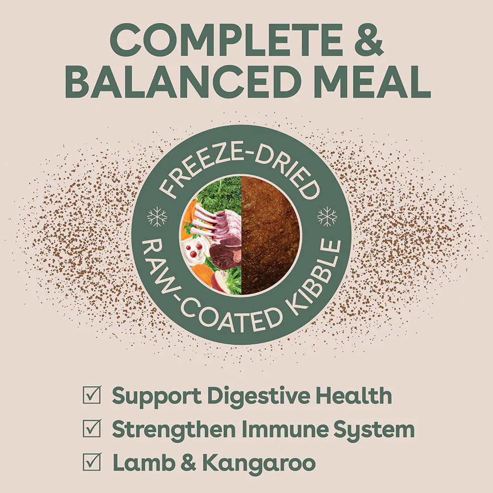 PURE LIFE Freeze-Dried Raw-Coated Lamb & Kangaroo Adult Dry Dog Food