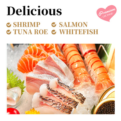 CAT FOREST Puree Chicken & Salmon/Shrimp Cat Treats 12g x 48