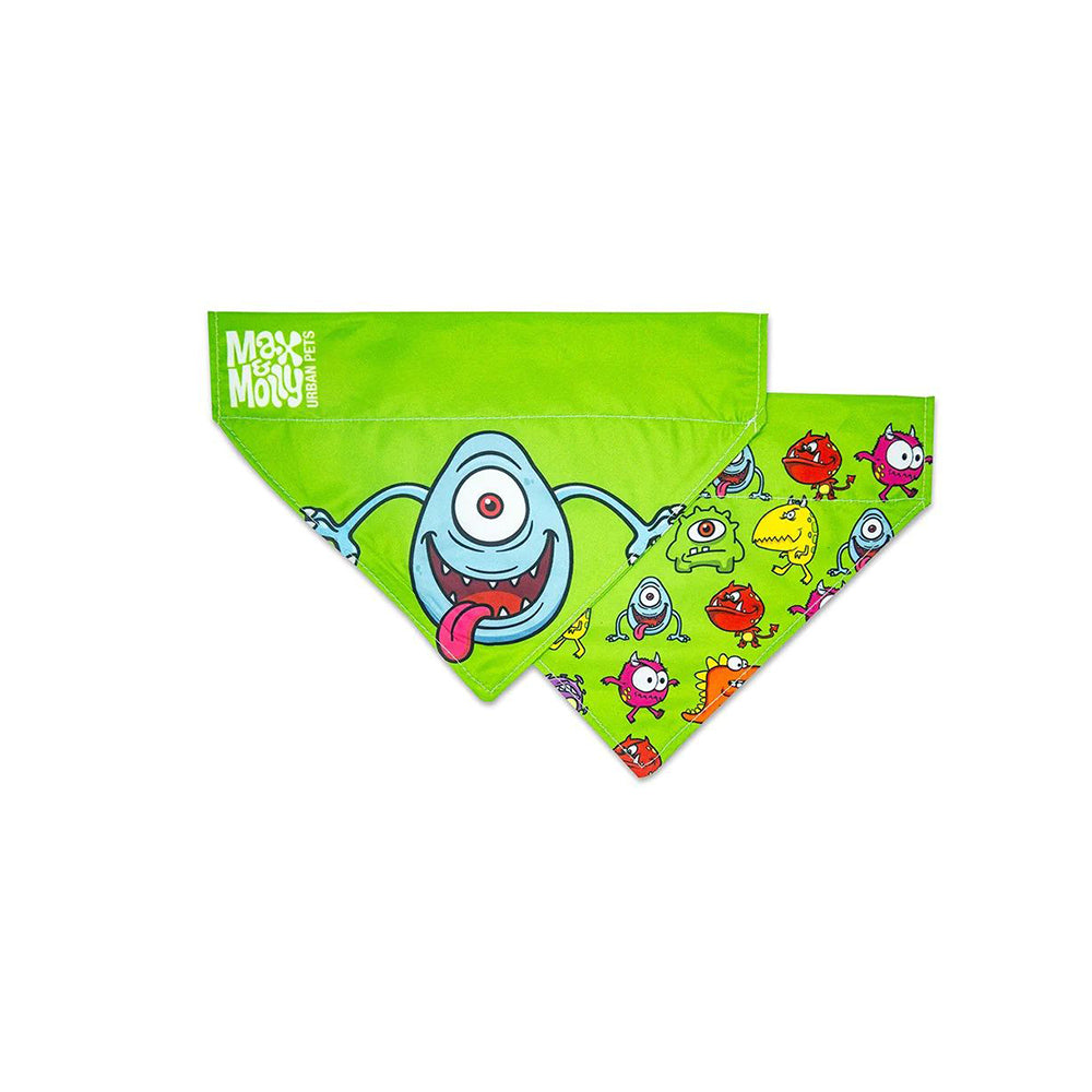 MAX & MOLLY Little Monster Large Bandana for Cats & Dogs