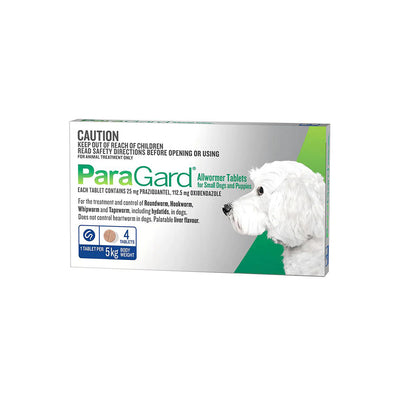 PARAGARD Blue Dog Allwormer Tablets for Small Dogs (0-5kg) 4pcs