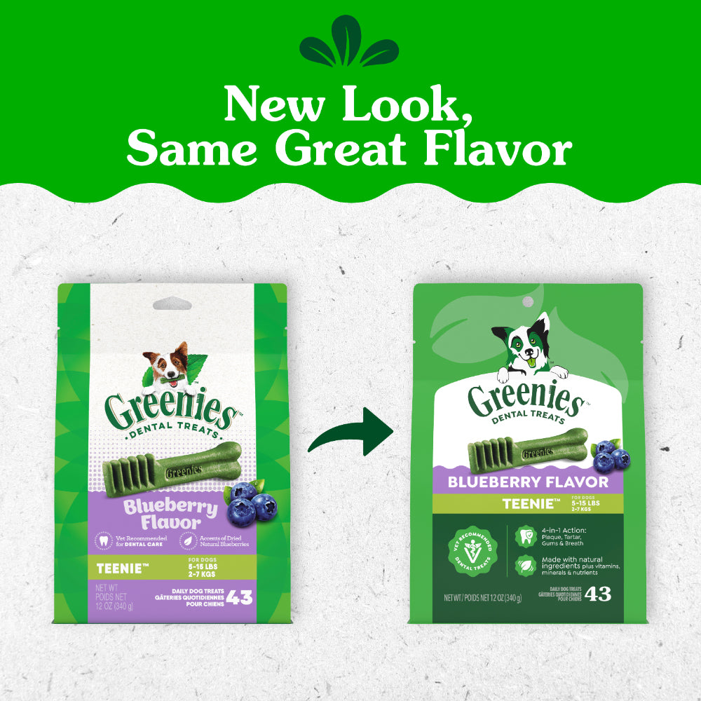 GREENIES Blueberry Teenie Dog Dental Treats 340g