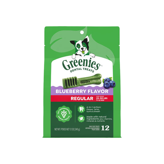 GREENIES Blueberry Regular Dog Dental Treats 340g
