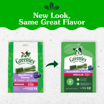 GREENIES Blueberry Regular Dog Dental Treats 340g