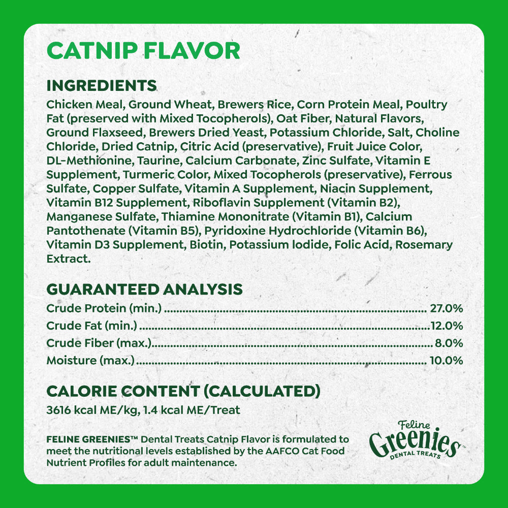 GREENIES Feline Catnip Cat Dental Treats 60g