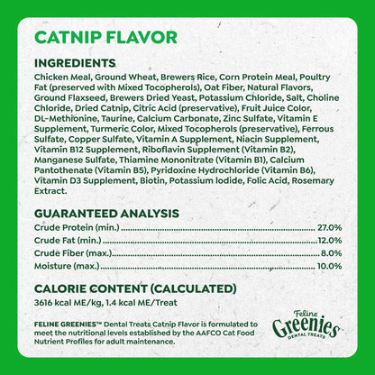 GREENIES Feline Catnip Cat Dental Treats 60g