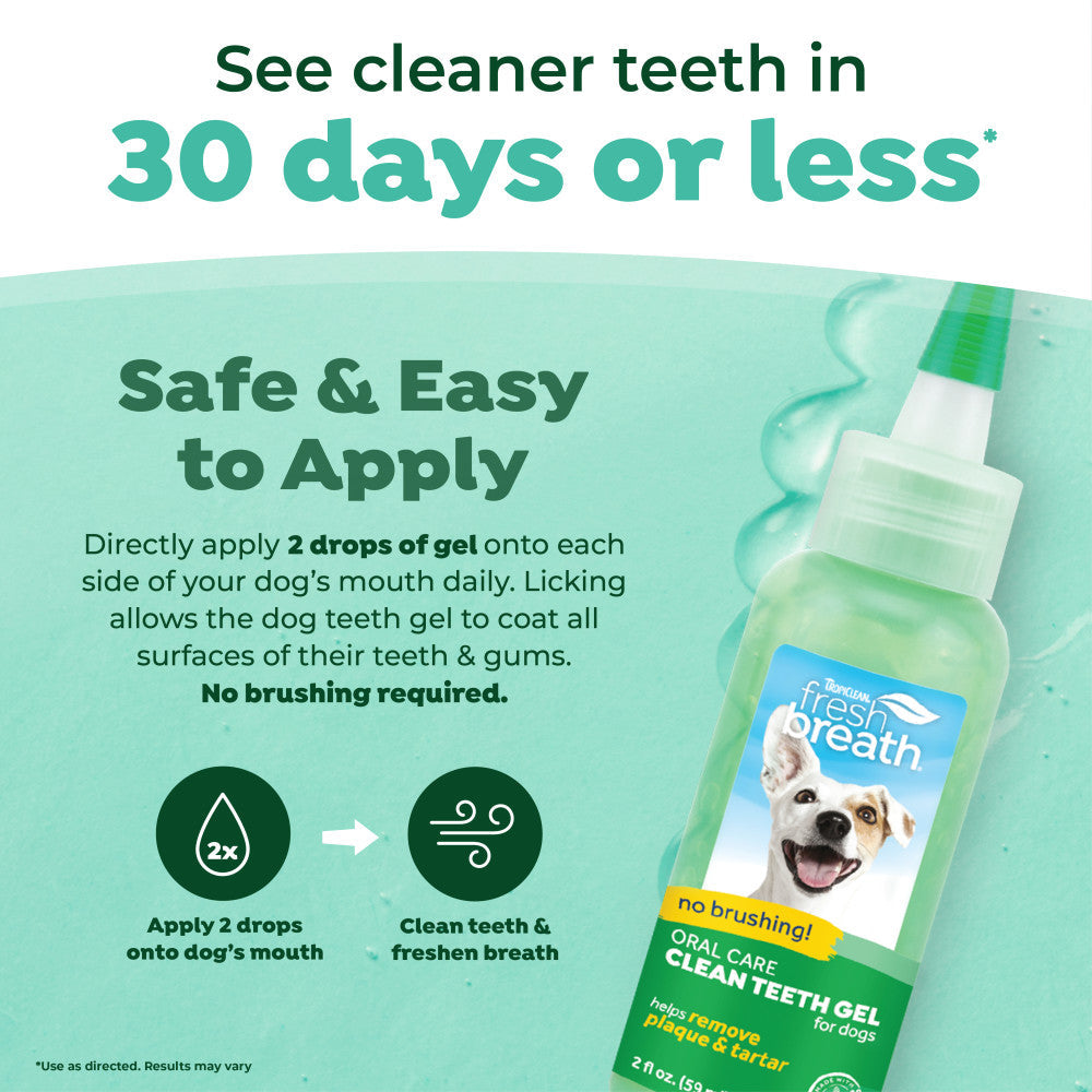 TROPICLEAN Fresh Breath Oral Care Clean Teeth Gel for Dogs 118ml