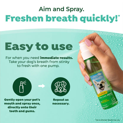 TROPICLEAN Fresh Breath Original Oral Care Spray For Dogs 118ml