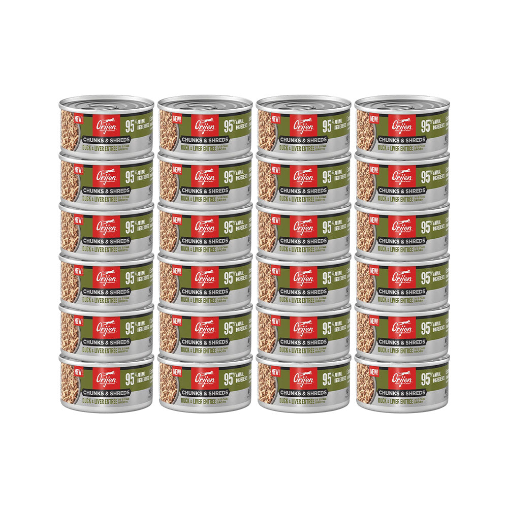 ORIJEN Chunks & Shreds - Duck & Liver Entrée Adult Wet Cat Food