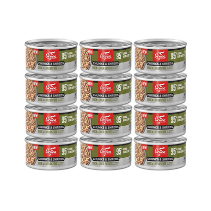 ORIJEN Chunks & Shreds - Duck & Liver Entrée Adult Wet Cat Food