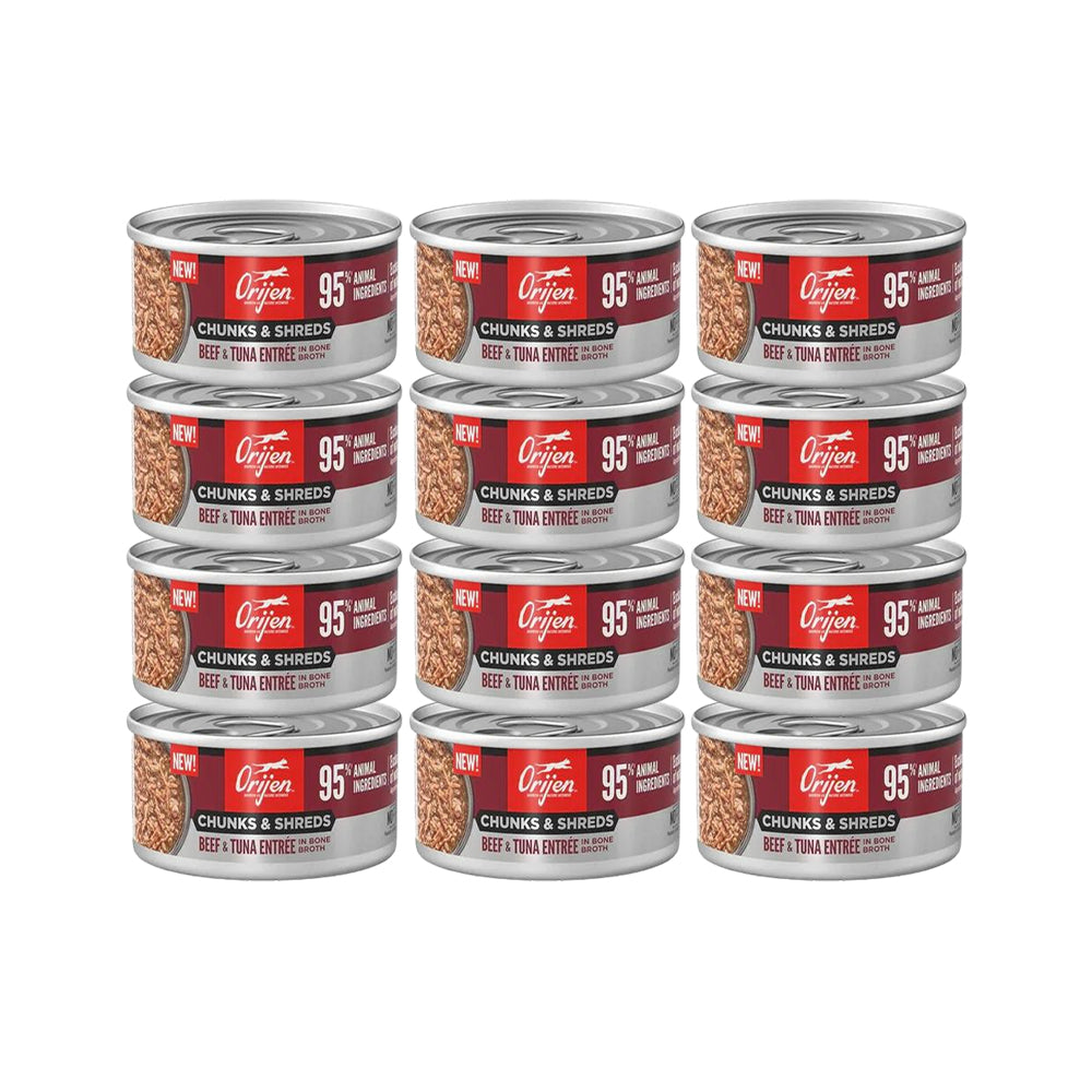 ORIJEN Chunks & Shreds - Beef & Tuna Entrée Wet Cat Food