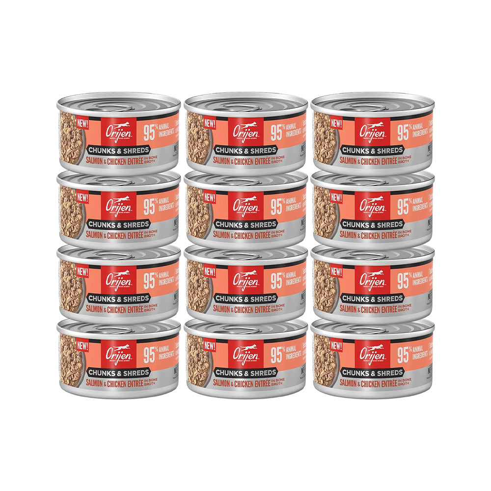 ORIJEN Chunks & Shreds - Salmon & Chicken Entrée Adult Wet Cat Food