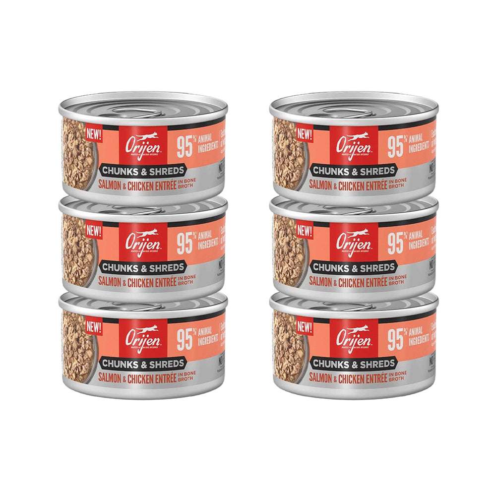 ORIJEN Chunks & Shreds - Salmon & Chicken Entrée Adult Wet Cat Food