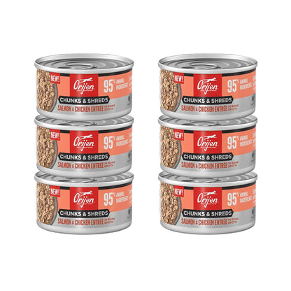 ORIJEN Chunks & Shreds - Salmon & Chicken Entrée Adult Wet Cat Food