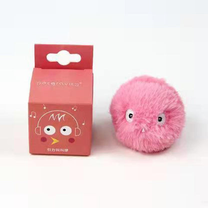 PETGRAVITY Smart Interactive Animal Sound Squeaking Pinky Furry Ball Cat Toys