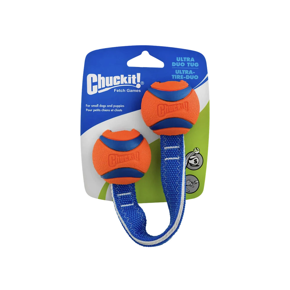 CHUCKIT! Ultra Duo Tug Medium Rubber Bouncy Durable Fetch Dog Toy Diameter