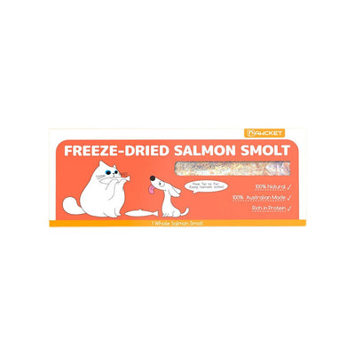 PAWCKET Freeze-Dried Raw Salmon Smolt Pet Treats 30g (1 Whole Fish)