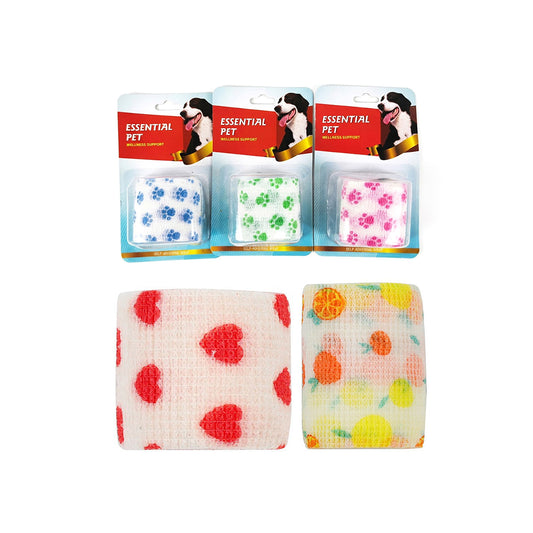 Pet Self-Adhesive Bandage – Vet Wrap Cohesive No-Glue for Cats & Dogs